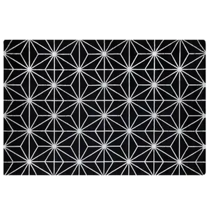 Viscose Area Rug 140 x 200 cm Black SIBEL