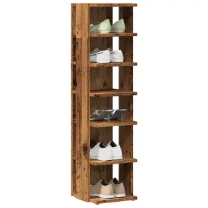 Berkfield Shoe Cabinets 2 pcs Old Wood 28x27x102 cm Engineered Wood