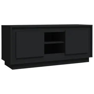 Berkfield TV Cabinet Black 102x35x45 cm Engineered Wood