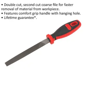 150mm Coarse Double Cut Engineers File with Comfort Grip Handle