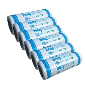 170mm Knauf Earthwool Loft Roll 44 Insulation Combi-Cut (6/rolls)