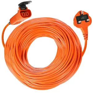 SPARES2GO Power Cable for Flymo Lawnmower Strimmer Hedge Trimmer Garden Vac Lead Plug 25m