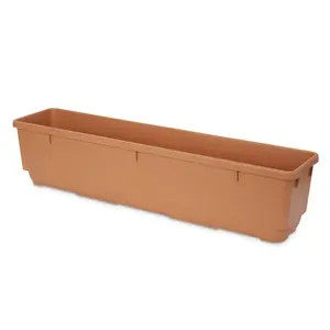 Verve Florus Brown Plastic Bell Rectangular Trough (H)20cm (W)20cm