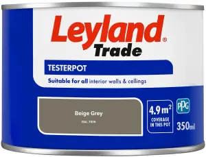 Leyland Trade Vinyl Matt Walls & Ceilings Emulsion Paint Beige Grey (RAL 7006) 350ml Tester