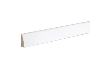 Primed White MDF Chamfered Architrave (L)2100mm (W)44mm (T)14.5mm, Pack of 5