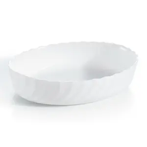 URBNLIVING 22cm Diameter White Oval Serving Dish Bowl