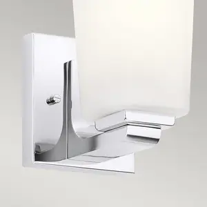 Luminosa Kichler Roehm Bathroom Wall Lamp Polished Chrome, IP44