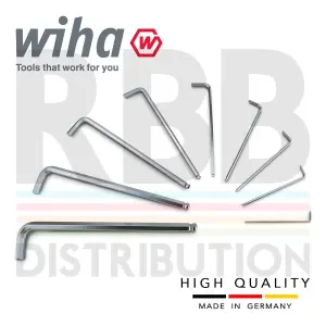 Wiha L key Allen Key Hex Ball End 7pc key 1.5mm To 10mm With Holder 01418