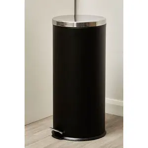 Maison by Premier Miller 30Ltr Matt Black Pedal Bin