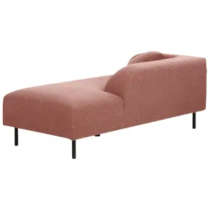 Left Hand Boucle Chaise Lounge Pink LE CRAU