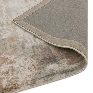 Grey Viscose Easy to clean Abstract Handmade , Luxurious , Modern Rug for Living Room, Bedroom - 160cm X 230cm