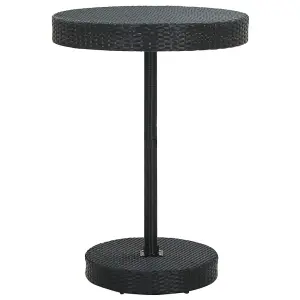 Berkfield Garden Table Black 75.5x106 cm Poly Rattan