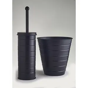 OurHouse SR25004 Toilet Brush & Bin Black