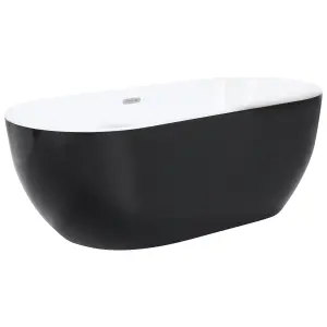 Freestanding Bath 1700 x 800 mm Black NEVIS