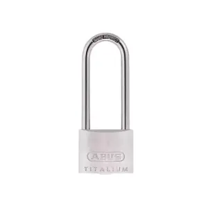 ABUS Mechanical 64TI/50mm TITALIUM™ Padlock 80mm Long Shackle Keyed Alike KA6511