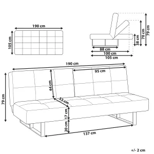 Beliani Traditional Sofa Bed DUBLIN Light Beige