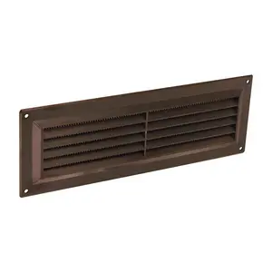 Securit Plastic Louvre Vent Brown (One Size)