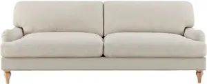 DUSK Hampshire 3 Seater Sofa - Beige - Textured Weave