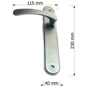 Modern Silver Interior Door Handle Set with Sleek Lever Design and Backplate, Ideal for Bedroom and Bathroom Doors, Durable