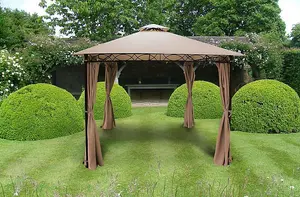 Glendale Marco Polo Gazebo 4 meter x 3 meter Mocha Colour