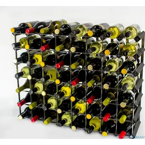 Liddle 56 Bottle Wine Rack Black Stained / Galvanised Steel