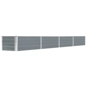 Berkfield Garden Raised Bed Galvanised Steel 320x40x45 cm Grey