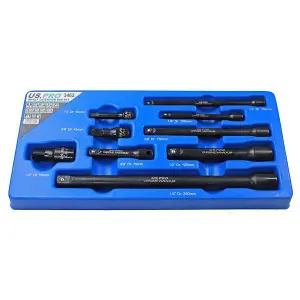 US PRO Tools 9pc 1/4" 3/8" 1/2" dr Impact Extension Bar Set For Sockets 3462