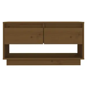 Berkfield TV Cabinet Honey Brown 74x34x40 cm Solid Wood Pine