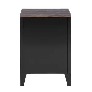 Mira Bedside Table Black Gray