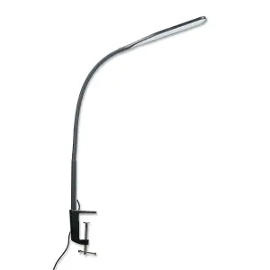 ValueLights Adjustable LED Daylight Desk Lamp with Clamp, Colour Modes with Dimmer and USB - Black