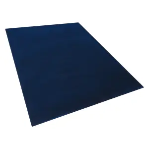 Viscose Area Rug 140 x 200 cm Navy Blue GESI II