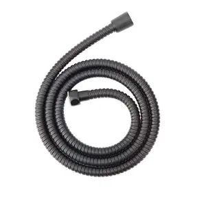 Nes Home Bathroom 1.2M Black Stainless Steel Flexible Shower Bidet Hose Double Interlock