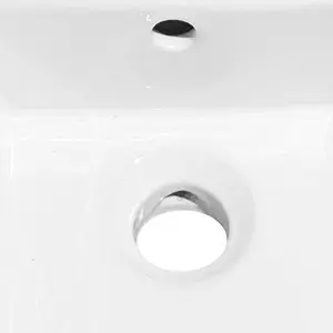 Latryce White Ceramic Rectangular Bathroom Sink