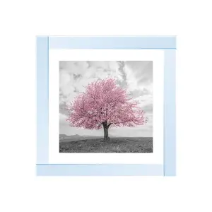 Pink Cherry Blossom Glitter Liquid Wall Art