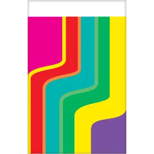 Amscan Vibes Good Plastic Swoop Party Table Cover Multicoloured (One Size)