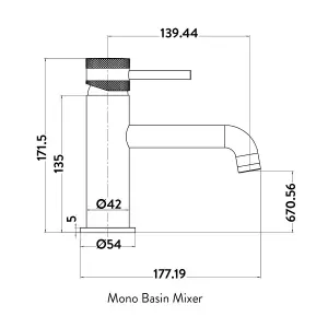 UK Home Living Avalon Core Mono Basin Mixer Brushed BRONZE