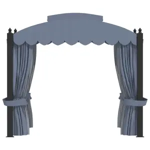 Berkfield Gazebo with Curtains 3x4 m Anthracite Steel