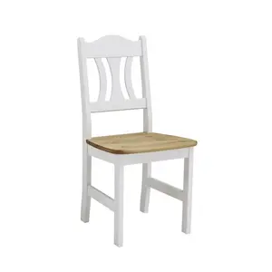 Kristel Solid Wood Dining Chair (Set of 2) White-lime-coloured