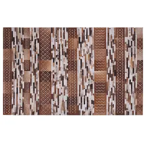 Cowhide Area Rug 160 x 230 cm Brown HEREKLI