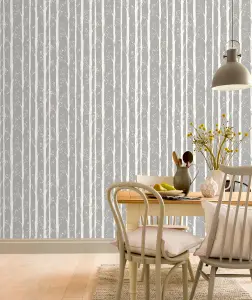 Arthouse Pretty Trees Ochre/Grey Wallpaper