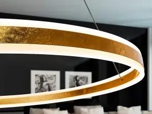 Luminosa Helia Integrated LED Ceiling Pendant Gold