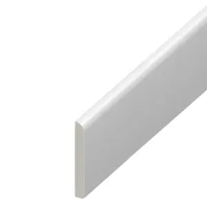 UPVC 65mm Flat White Architrave Fascia Board - 1.25M x 2 Total 2.5 Meters