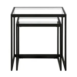 Harr 2 Piece Side Table Set Black