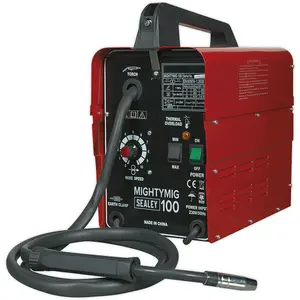 High-Performance 100A Compact MIG Welder for Gasless Welding with Non-Live Torch and Accessories