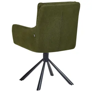 Set of 2 Dining Chairs SARDOAL Dark Green