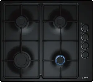 Bosch PBP6B6B60 Series 2 58cm 4 Burner Gas Hob - Black