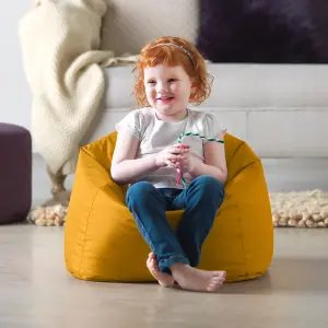 Veeva Kids Toddler Bean Bag Chair Ochre Yellow Childrens Bean Bags