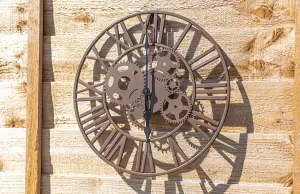 Large Wall Hanging Cog Design Clock