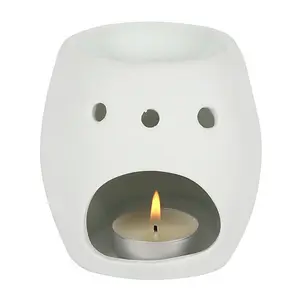 White Skull Oil Burner for Aromatherapy