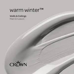 Crown Walls & Ceilings Matt Emulsion Paint Warm Winter - 2.5L